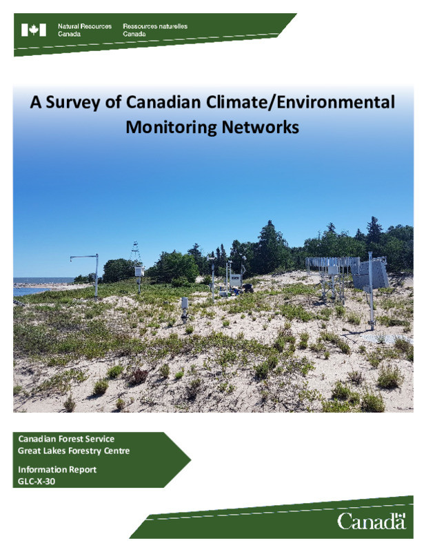 A Survey of Canadian Climate/Environmental Monitoring Networks ... - Environmental Monitoring Networks